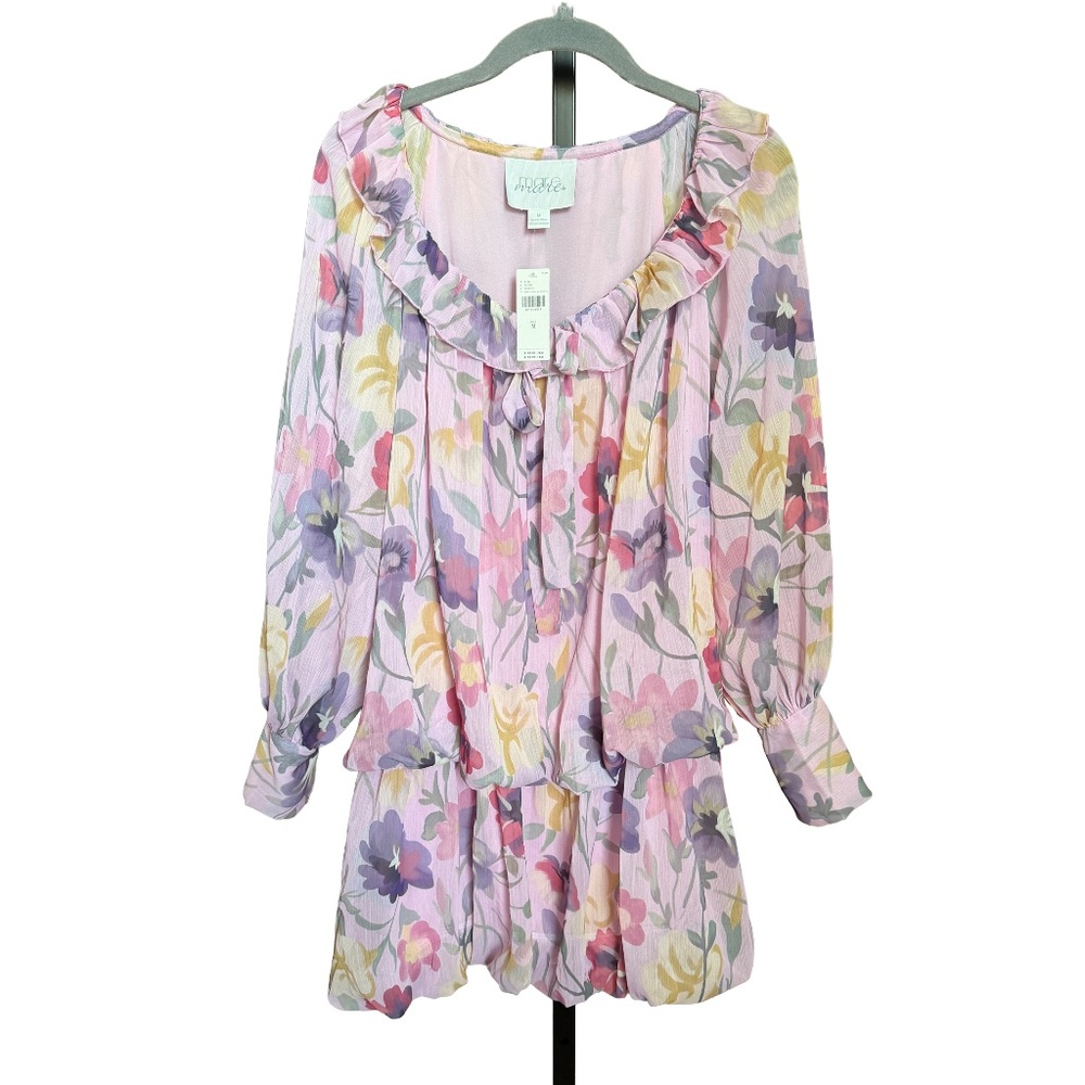 ANTHROPOLOGIE Mare Mare Long-Sleeve Mini Dress - Size Medium, NWT ($168 Retail) - Picture 7 of 8
